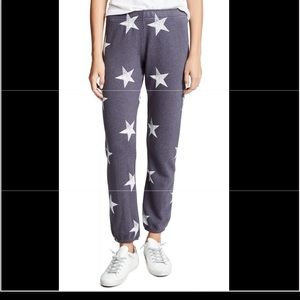 MONROW purple star sweatpants